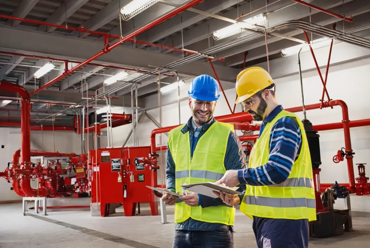 Ingenieros de Data Services Perú en mantenimiento de un data center